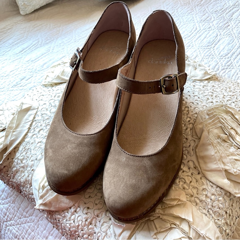 Dansko Taupe Mary Jane Heels - Picture 13 of 14